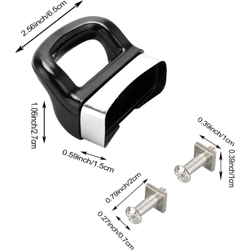 Metal Pot Handle Pressure Pan Handle Replacement Metal Pot Handle Cookware Steamer Wok Short Side Handle Fits Black 2 or 1 Hole - Image 2