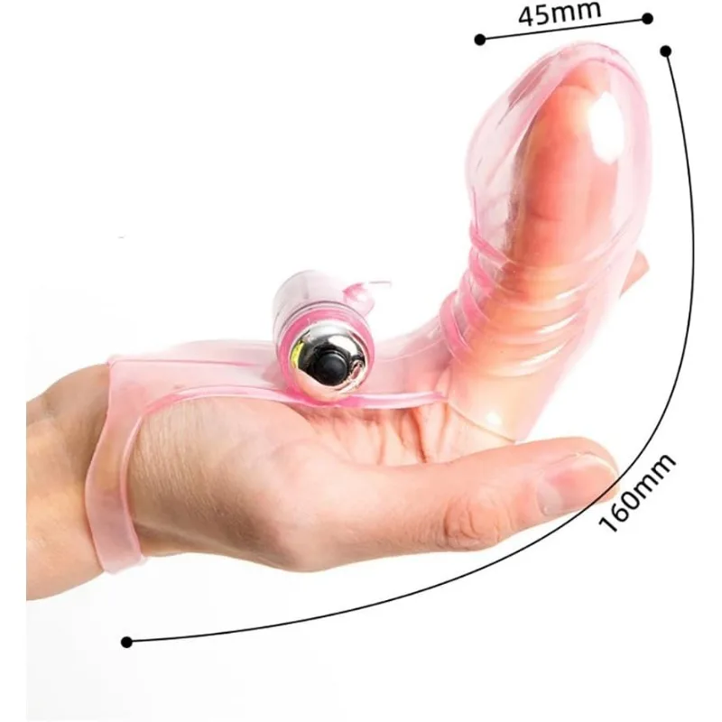 Three-finger Vibrator Masturbation Extension Delay Reusable Sleeve Cock Ring Sleeve Handmade Clitoral Masturbation Sex Toy - Image 2