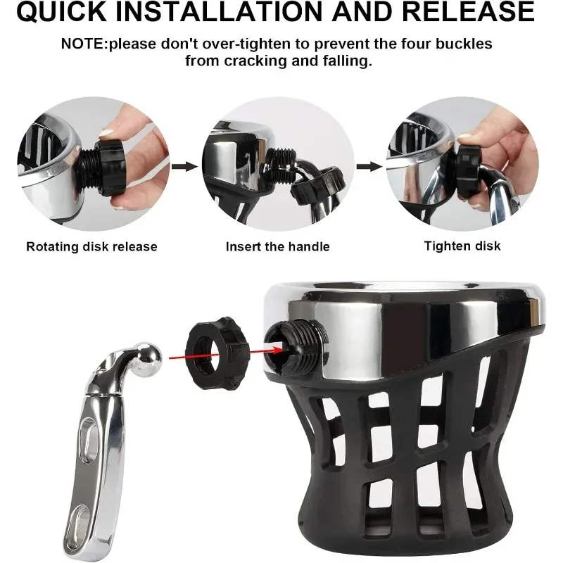 Drink Cup Holder Motorcycle Handlebar Mount for Harley Davidson Road King Electra Glide Sportster Dyna Softail Motorcycle Holder - Image 3
