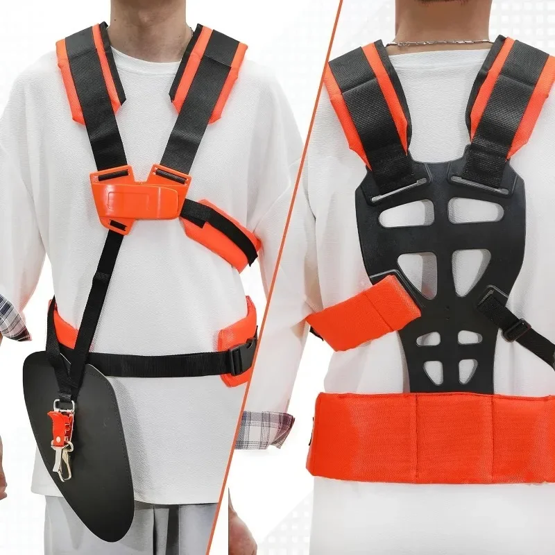 Trimmer Shoulder Strap Double Shoulder Strap Thickened Pad Universal Adjustable Weed Eater Strap Brushcutter Strap Nylon Trimmer - Image 5