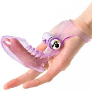 Three-finger Vibrator Masturbation Extension Delay Reusable Sleeve Cock Ring Sleeve Handmade Clitoral Masturbation Sex Toy