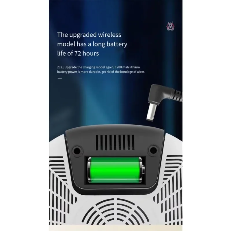 Upgraded Fly Trap USB/Rechargeable Electric Fly Trap Safety Insect Fly Trap Garden Indoor Outdoor Pest Catching Tool - Image 5